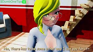 RWBY中的Ruby和Glinda在狂野3D扶她动作中冲突，他们的动作在动漫Hentai中震惊！