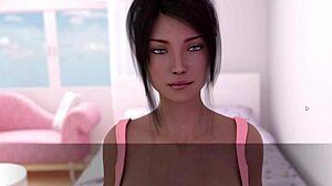 Divoký pocit se sexy ženou na veřejnosti v 3D kresleném sexuálním hraní