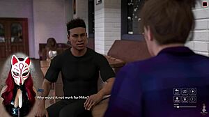 堕落步骤！顽皮狐狸公共场合裙底挑逗