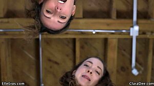 Cimerke te navuku na pegging spitroast trojku! Elle Eros i Clara Dee dominiraju POV!