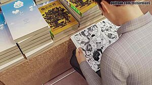 Трахаю горячую тинейджерку 18+ доггистайлом в японском книжном магазине