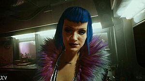 Evelyn Parker в Cyberpunk 2077 сцена в Hammer Club на ультра настройках