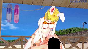 Yamato, Carrot, Luffy in Sesso Hentai Selvaggio di One Piece