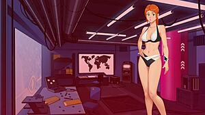 Sam ezită cu Paprika curvy în Trainer Ep 12 scenă 3D cartoon