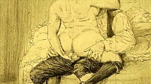 빈티지 에로 그림 날것 애니 열기 폭발