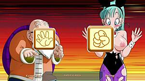 Майстор Роши доминира дамите от Дракон Бол в нецензурирани сцени от Кейм Парадайз 2