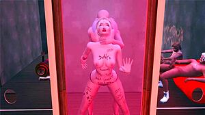 Harley Quinn, Dristig og Ødelagt, Gjort til Sexslave for Hard Anal og Bukkake i DC Parodi SFM