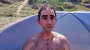 Step gay očka serija - surfanje brez oblačil