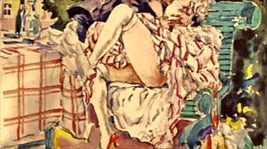 Odvážné vintage erotické anime ilustrace