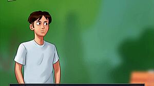 سمر تايم ساغا 56 يظهر بنت بصدر كبير تركب زب عملاق في مشهد إيروتيكي منزلي