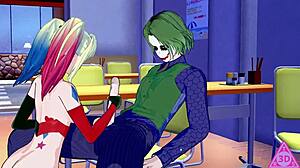 ハーレイ・クイン ヘンタイフェラチオとハンドジョブ 無修正DCコミックスアクション