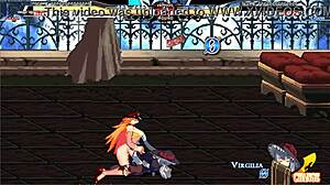 Jessica bertempur dengan Warugiria dalam animasi watak berbayar