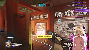 VTuber Lewdneko 在玩守望先锋时被打屁股 第2部分