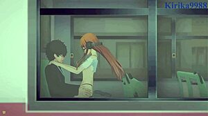 ฟุตาบะ ซากุระ แอนน์ ทาคามากิ และ เรน อามามิยะ ในเพอร์โซน่า 5 เฮนไตครีมพายปะทะกัน