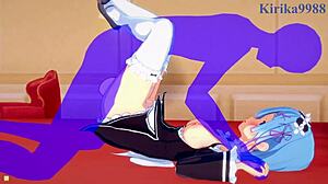 Emilia, Rem a Subaru Natsuki v intenzivním Re Zero hentai sexu!