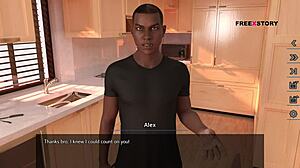 Marzenia pożądania - Alex nie może się oprzeć trzepaniu twardego kutasa podglądając nagie pozy jogi swojej gospodyni. Czy to zbyt kuszące?