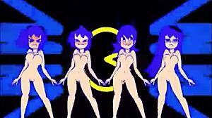 哦天哪，看着吃豆人鬼魂女孩分三阶段跳舞让我好硬，在1080p中