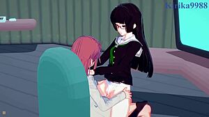 Marika Kato in Chiaki Kurihara v divjem lezbičnem futanari akciji