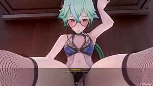 Pinksama Night in Mondstadt Episode: Lesbian 3D Futanari Action in Anime Hentai