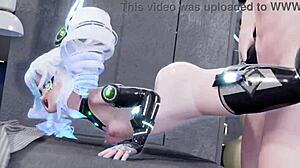 Mantis X Uni Neptunia: Yoğun 3D Anal Hentai Aksiyon