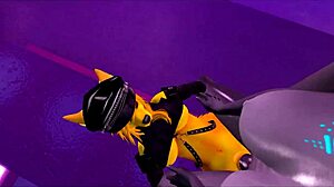 Acțiune yiff neagră ajunge la 1K abonați în clash anime sălbatic. Sărbătorește cu putere anime raw!