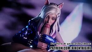 Ahri uit League of Legends Smacht naar Je Zaad