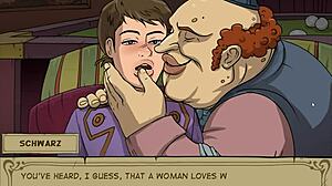 金发妻子在巫师猎人训练师中出轨，几乎被抓紧致动作！