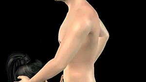 animované 3D video indické holky drané psím stylem japonským chlapem se žhavým foukáním