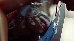 스파이더 우먼이 3D 게임에서 세게 박아