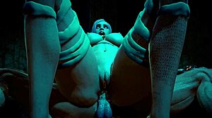 Elfa 3D deseja pau enorme em animação hentai sem censura