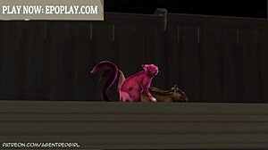 Seksi 3D lezbijska igra animacija me pali! 😘