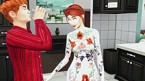 무료 성숙녀가 의붓아들 자위 잡고 애널 재미 합류.