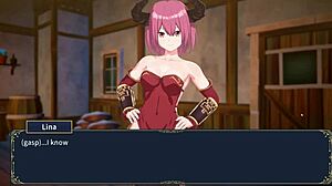 Fantezi Maç Hentai Oyunu Lina Büyük Memelerle Cowgirl Biniyor