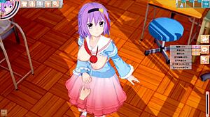 Sfregamento Intenso delle Tette 3D con Satori Komeiji di Touhou