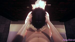 Naruto Hentai 3D - Dreier Hinata Blowjob und Wand-Fick!