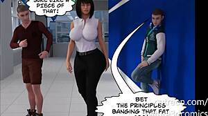 섹시 큰 엉덩이 선생님이 교장한테 BBC 받는 3D