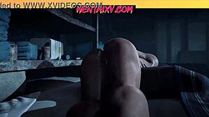 Ízletes intenzív hentai játékmenet mélytorokkal és creampie szimulátor akcióval