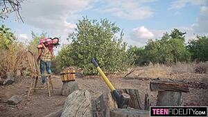 TeenFidelity Tight Ariana Marie Filled with Jizz in Wild Group Ride!