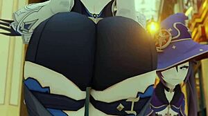 哇，大屁股美女给口交，该死的热动漫！