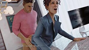 В миризма на похот, шефката беше проблесната от големия инструмент на чистача в офиса й. Добавен външен трил, мокра найлонова горещина!