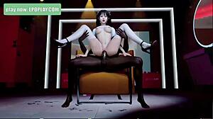 Jezda na masivnem kurcu v mokrih 3D anime animacijah za užitek