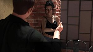 Insegnante arrapata con occhiali si scatena all'aperto in gameplay anime pubblico sexy!