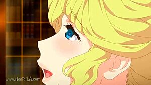 Služka s obrovskými cicmi šalie v anime akcii