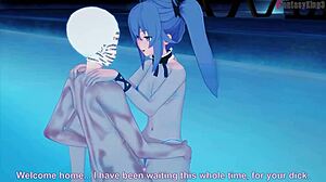 Roxy se mazlí s Eris u bazénu v Mushoku Tensei kapitola 2 celý film na Sheer FantasyKing3.