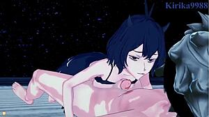 Noelle Silva et Secre Swallowtail avec Asta dans Hentai Black Clover Intense !