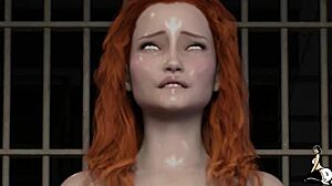 Een cipier gebruikt zijn dikke kont vrouw om gevangenis rellen te bedaren