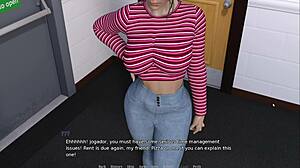 Efter Hendes Brusebad Overraskede Hun Ham Med En Perfekt Håndjob