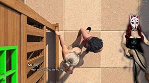 Golden Boy 19 - Public Pussy Licking in Outdoor Stockings Scene with Big Tits!