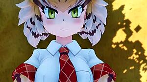 Бенгару Тора из Kemono Friends в диком хентай-аниме с горячим экшеном