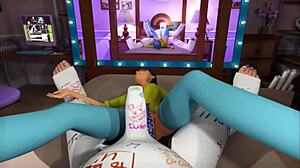 3DGSpot - Хорни брюнетка дълбоко гърло и ебе масивен кур в 3D картоон